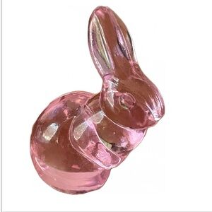 HOLD Bunny (Fenton). 35 years old. Pink Glass